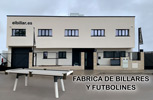 Cartel de la fábrica de billares El Billar en Móstoles (Madrid)